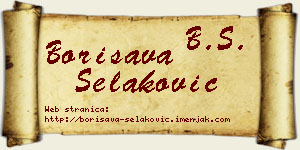 Borisava Selaković vizit kartica